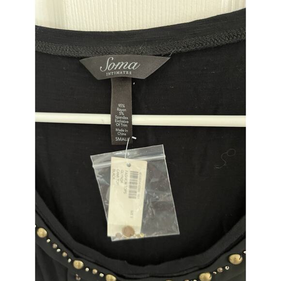 SOMA Intimates Cami Tank Womens Size Small Pajama Camisole Sleep Top Beaded NWT - Picture 2 of 6